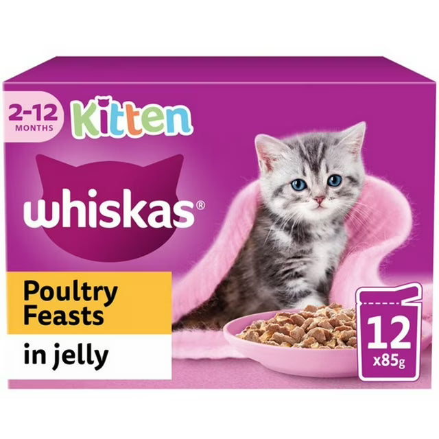 Whiskas Poultry Feast Junior 2-12 Months 85g Whiskas Poultry Feast Junior 2-12 Months 85g